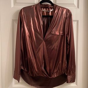 Pippa Lynn Metallic Long Sleeve Top